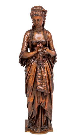 Eugene Aizelin "Jolie Couseuse" Patinated Bronze (9802999660851)