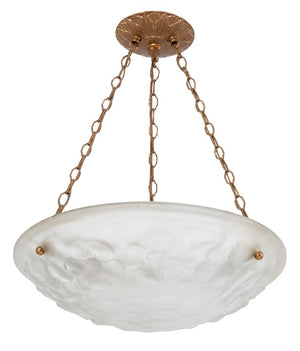 French Art Deco Floral Motif Glass Chandelier (9742203846963)