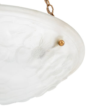 French Art Deco Floral Motif Glass Chandelier (9742203846963)