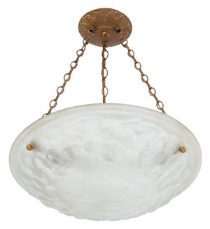French Art Deco Floral Motif Glass Chandelier (9742203846963)