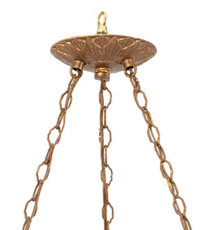 French Art Deco Floral Motif Glass Chandelier (9742203846963)