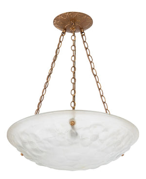 French Art Deco Floral Motif Glass Chandelier (9742203846963)