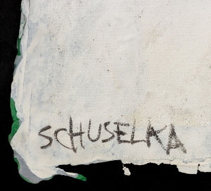 Elfi Schuselka Abstract Composition Acrylic & Mesh (9768443019571)