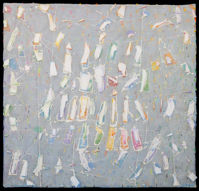 Elfi Schuselka "Roundabout" Mix Media on Tarlatan