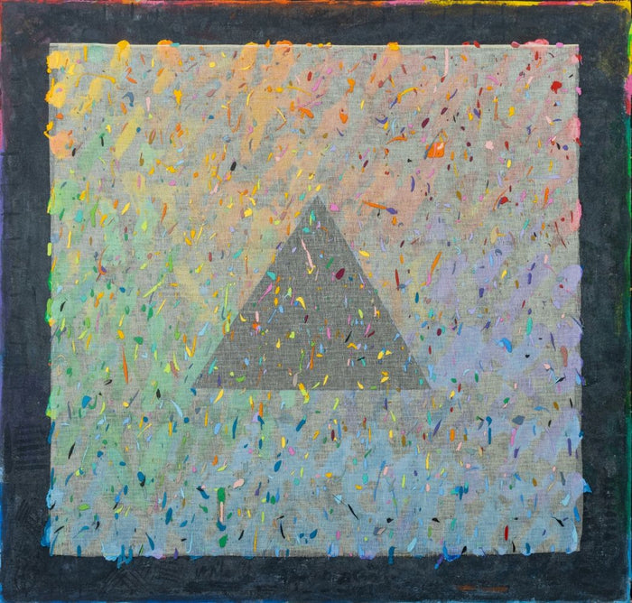 Elfi Schuselka "Triangle in Square #4" Mixed Media