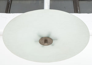 Space Age Aluminum and Glass Saucer Chandelier (9783257432371)
