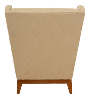 Ethan Allen Upholstered Wingback Chair & Ottoman (9742202339635)