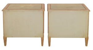 Baker Louis XVI Style Painted Bedside Cabinets, Pair (9742202405171)