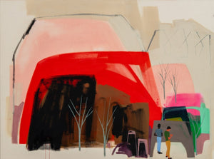 Seonna Hong "Red Walk" Mixed Media, 2021 (9755253539123)
