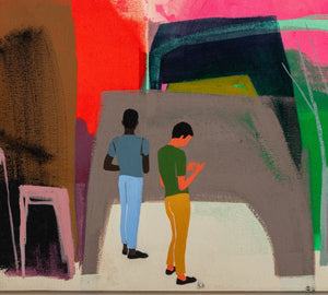 Seonna Hong "Red Walk" Mixed Media, 2021 (9755253539123)