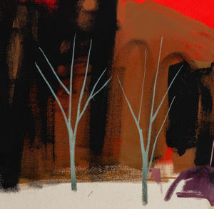 Seonna Hong "Red Walk" Mixed Media, 2021 (9755253539123)