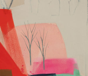 Seonna Hong "Red Walk" Mixed Media, 2021 (9755253539123)