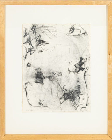 Robert O'Meara Abstract Expressionist Charcoal
