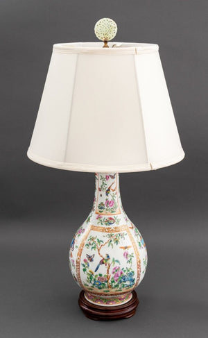 Chinese Famille Rose Porcelain Vase as Lamp (9806475886899)