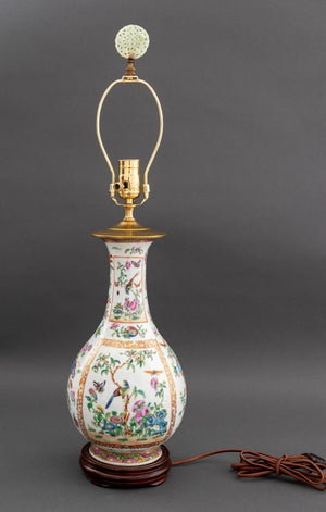 Chinese Famille Rose Porcelain Vase as Lamp (9806475886899)