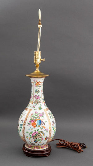Chinese Famille Rose Porcelain Vase as Lamp (9806475886899)