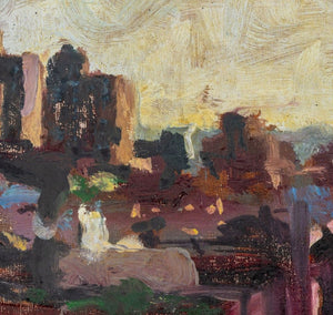Robert O'Meara Miniature Cityscape Oil on Board (9747189399859)