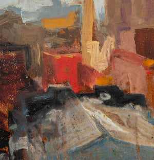 Robert O'Meara Miniature Cityscape Oil on Board (9747192250675)