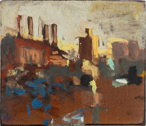 Robert O'Meara Miniature Cityscape Oil on Board (9747198443827)