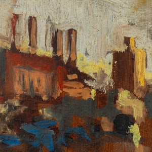 Robert O'Meara Miniature Cityscape Oil on Board (9747198443827)