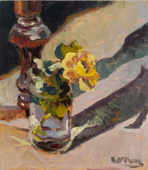 Robert O'Meara Still Life of Flower Oil on Board (9769291907379)