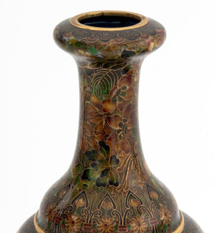 Chinese Cloisonne Garlic Head Vases, Pair (9883984986419)