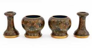 Chinese Cloisonne Garlic Head Vases, Pair (9883984986419)