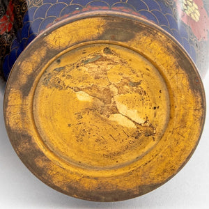 Japanese Cloisonne Lobed Vases, Pair (9883985772851)