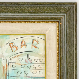 French School "Cafe de Paris" Watercolor on Paper (9805480591667)