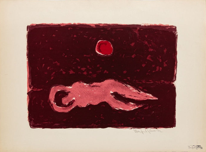 Manfred Schwartz "August Moon" Lithograph in Color
