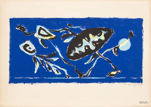 Manfred Schwartz Oriental Kites II in Blue Lithograph (9771731976499)