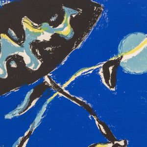 Manfred Schwartz Oriental Kites II in Blue Lithograph (9771731976499)