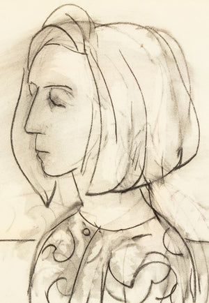 Manfred Schwartz Portrait of Anne Sager Charcoal (9769253601587)