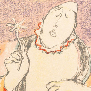 Manfred Schwartz Medrano Clown w Flower Lithograph (9771809505587)