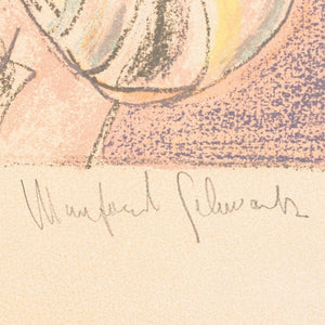 Manfred Schwartz Medrano Clown w Flower Lithograph (9771809505587)