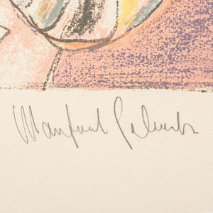 Manfred Schwartz Medrano Clown w Flower Lithograph (9771833033011)