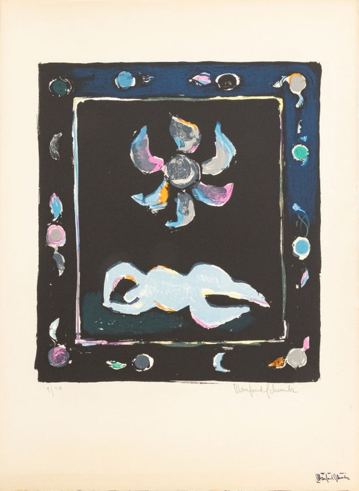 Manfred Schwartz "Flowering Moon" Lithograph