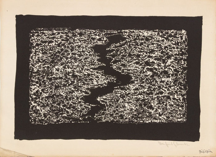Manfred Schwartz "Rivulet" Abstract Lithograph