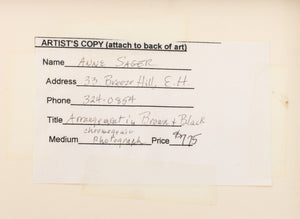 Anne Sager "Arrangement in Brown & Black" C-Print (9773727220019)