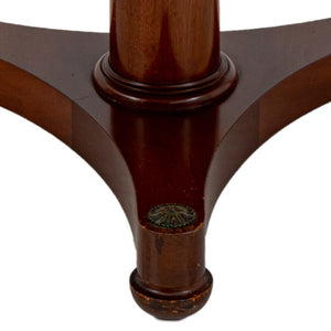 Regency Style Mahogany Marble Top Pedestal Table (9806590116147)