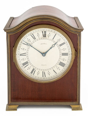 Georgian Style Mahogany and Brass Mantel Clock (9806607614259)