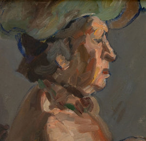 Mark Farmer Portrait of a Woman Oil on Canvas (9806614790451)
