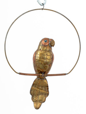 Mid-Century Modern Brass and Copper Parrot (9806573306163)