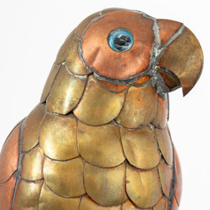 Mid-Century Modern Brass and Copper Parrot (9806573306163)