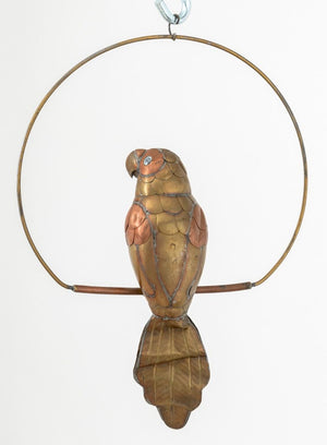 Mid-Century Modern Brass and Copper Parrot (9806573306163)