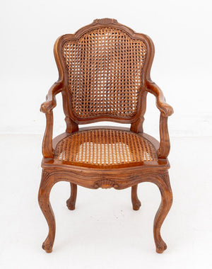 Louis XV Style Walnut Child's Fauteuil (9806666891571)
