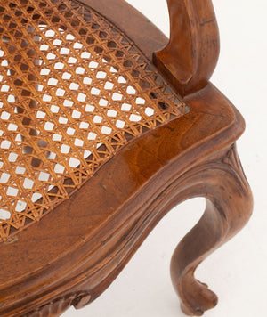Louis XV Style Walnut Child's Fauteuil (9806666891571)