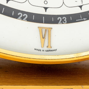 West German Kieninger & Obergfell Brass Clock (9806672167219)