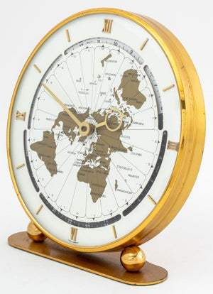 West German Kieninger & Obergfell Brass Clock (9806672167219)