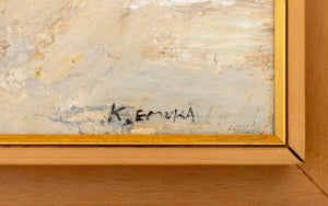 K. Emura City Landscape Oil on Canvas, 1970 (9806677016883)